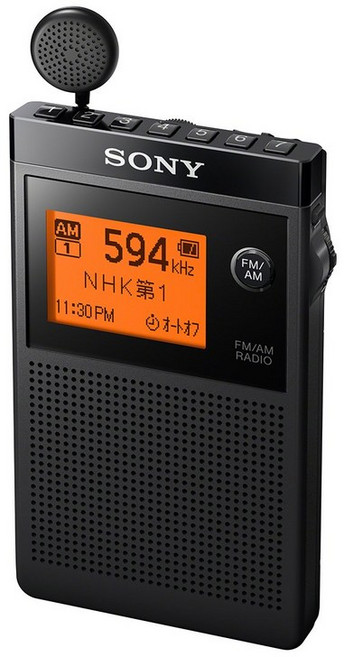 소니 PLL 신디사이저 라디오 FMAM와이드 FM 대응 편귀 감기 명함 사이즈 SRF-R356 블랙, 상품명참조, 상품명참조