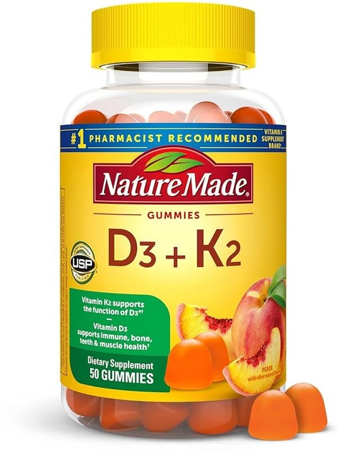 Nature Made 비타민 D3 K2 젤리 50개, Nature Made 비타민 D3 K2 젤리, 50개, 1개 - 쿠팡