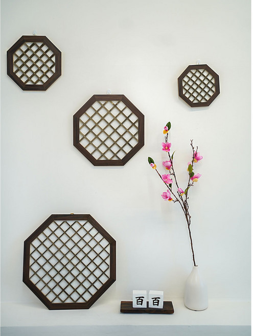 데코프릴 한옥 창문 전통창 문살 문짝 팔각형 창호지문 창호 한식 전통 강아지 돌상 백일 상차림 셀프 촬영소품