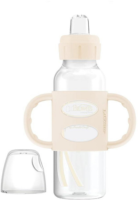닥터브라운 내로우넥 손잡이 스파우트 시피 젖병 250ml 2팩 라이트핑크/에크루, 1팩, 에크루, 1개