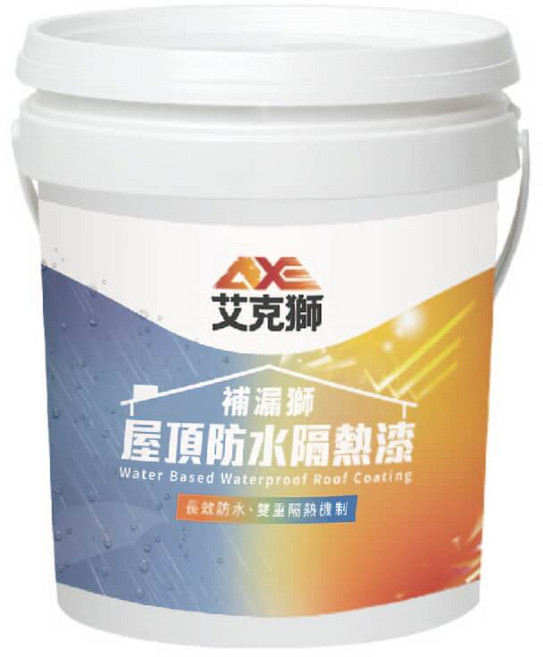 艾克獅 L551 屋頂防水隔熱漆, 冰涼白, 1個, 18.9L