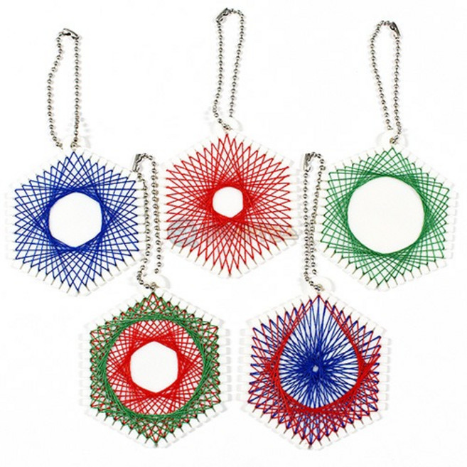 스트링아트 열쇠고리 6인용, 단품