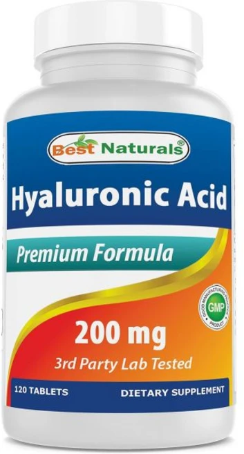 Best Naturals Hyaluronic Acid 200 mg 120 Tablets Non-GMO Gluten Free - Promotes Youthful Healthy, 1개, 120정 - 쿠팡