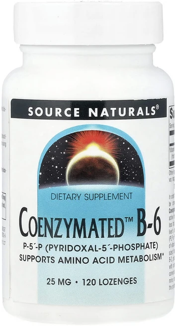 소스네츄럴스 코엔자이메이티드 B-6 25mg 사탕 120정, 6개 - 쿠팡