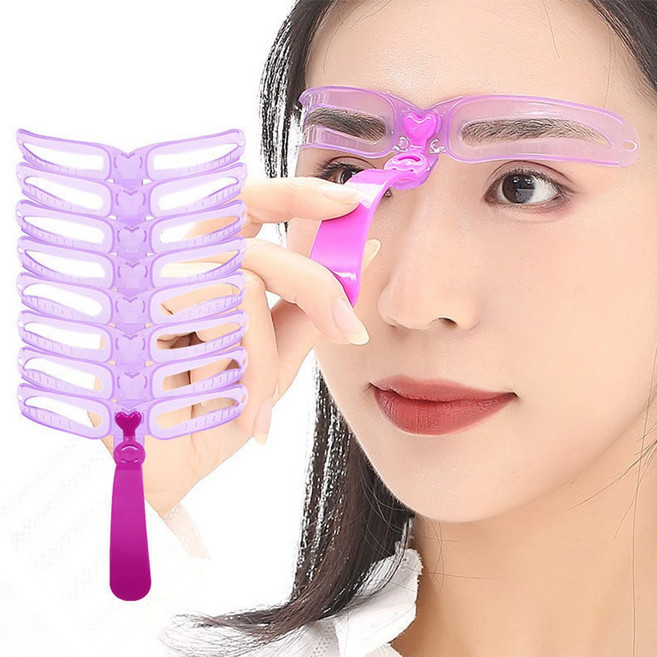 눈썹그리기 8종 세트 모양 정리 눈썹가이드, 단품, 1개