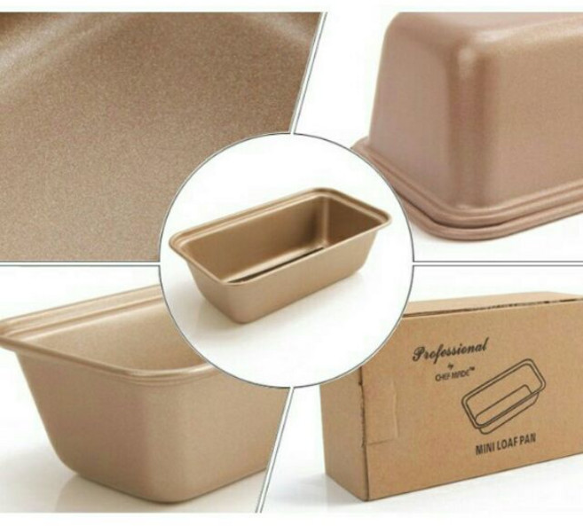 香檳金色重鋼型麵包蛋糕吐司模具 烘焙烤盤, 1個