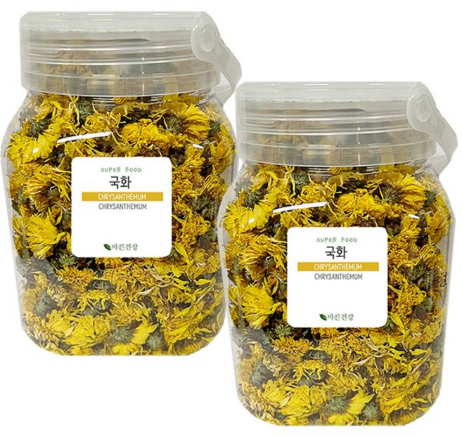 카페인이 없어 부담없이 마시는 국산 국화차 감국 꽃차 국산 100% 핸들캡용기, 60g, 1개입, 2개