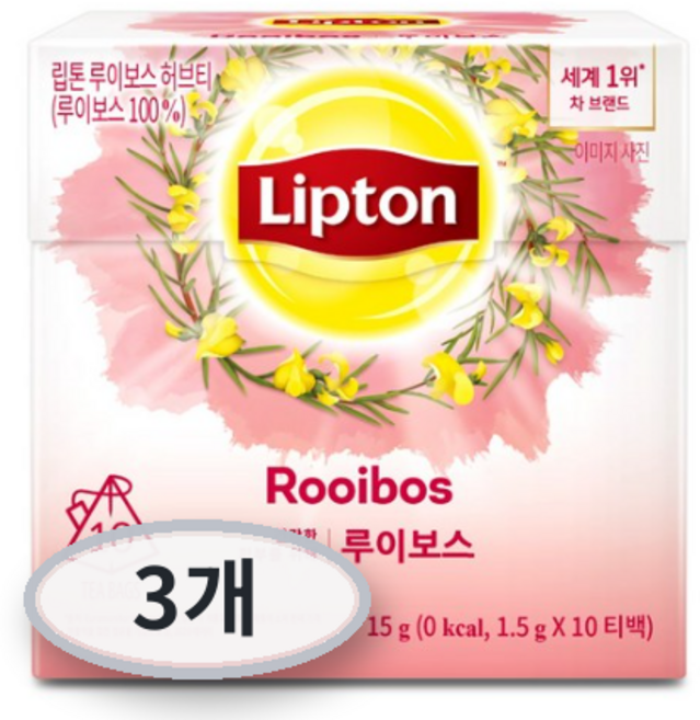 립톤 루이보스 허브차 티백, 3개, 1.5g, 10개입