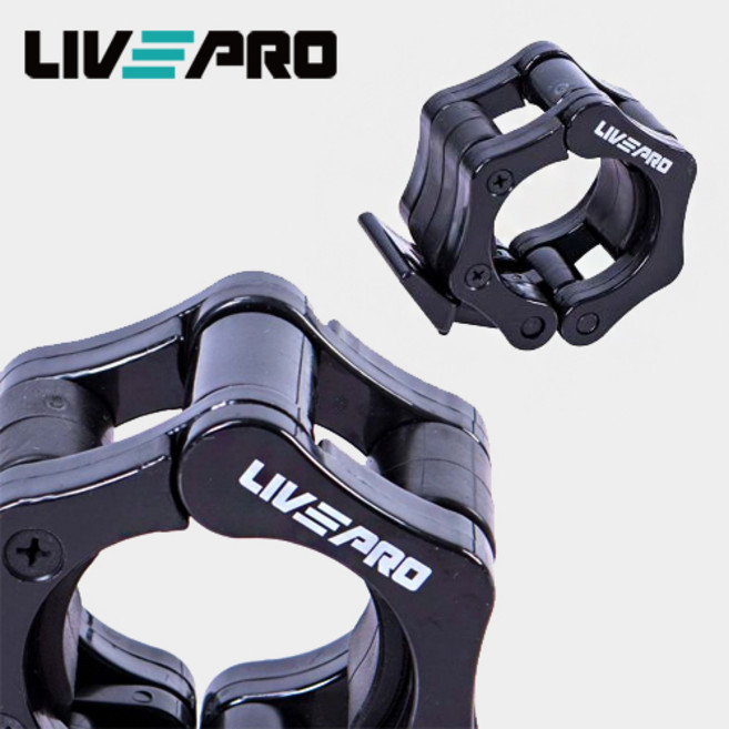 리브프로 TPR 50mm 바벨 마구리 2개 1세트 LP8061, 블랙, 1kg