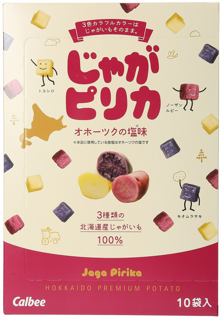 Calbee 卡樂比 薯塊三姐妹 鹽味 10包入, 1盒, 180g