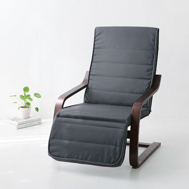 마켓비 벤우드 안락의자 레그레스트 YC02A 브라운, 다크그레이1400.9599