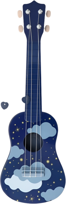 플라잉타이거 코펜하겐 구름 별 어린이 우쿨렐레 유로커머스, 1개, 기타렐레