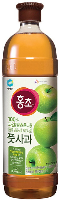 홍초 풋사과 식초, 1.5L, 1개