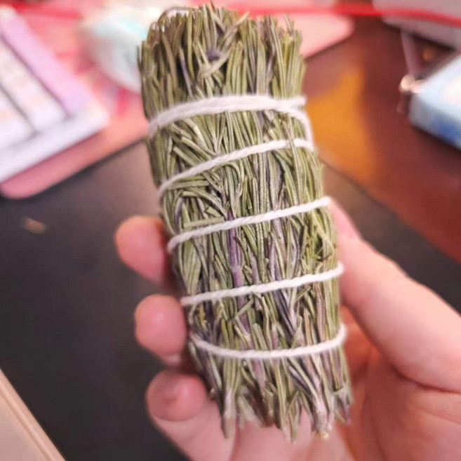 聖木煙燻托盤聖香薰木香爐煙囪陶瓷薰爐燃燒鼠尾草薰火山, 1個, 迷迭香40克左右:無規格