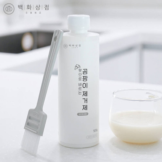 백화상점 붓으로 바르는 곰팡이 제거제 젤 벽지 벽 화장실 욕실 실리콘 베란다 창틀 천장, 1개, 500g