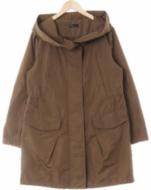 7006 베네통 브라운 카라후드사파리코트