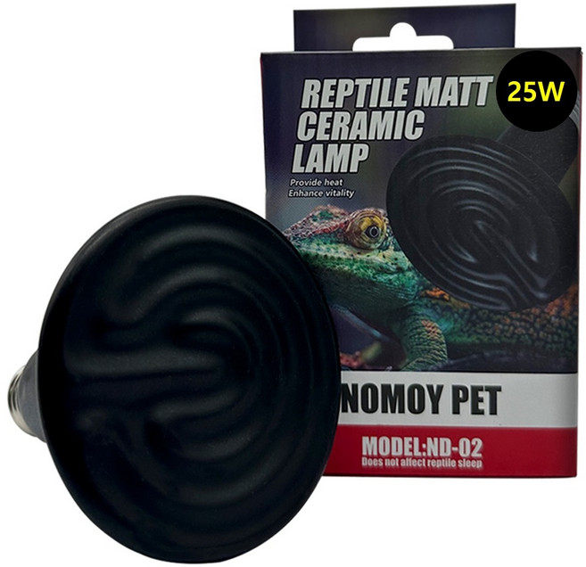 노모이펫 ND-02 파충류 수생거북이 매트 세라믹 히팅램프, NomoyPet ND-02 매트 세라믹 히팅램프 25W, 1개