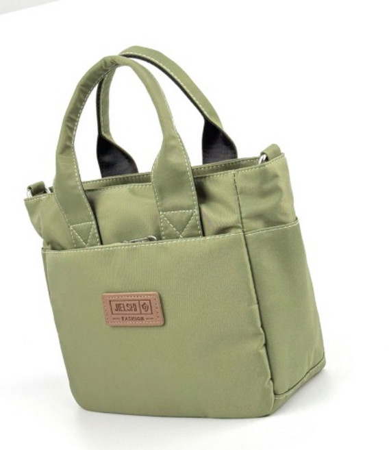 [BB] SE 여성 캐주얼 토트백 크로스 숄더 핸드 가방 스퀘어 지퍼 포켓 베이직 심플 데일리 스타일 패션