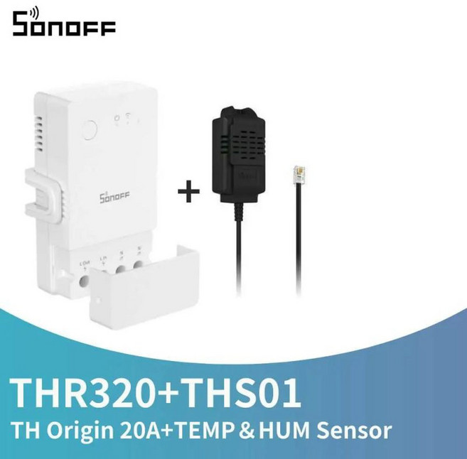 SONOFF TH 와이파이 온도 습도 모니터 컨트롤러 스위치 THS01/WTS01 센서 DIY 스마트 온도 조절 장치 16 20A, 07 as show 16A_01 CHINA, 1개