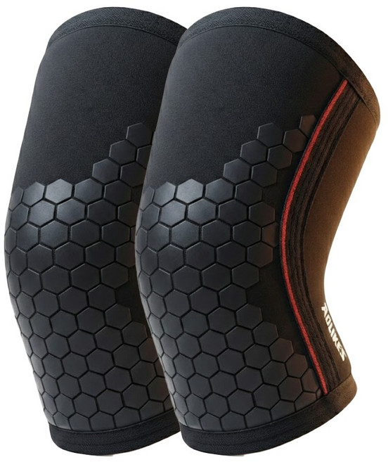 블랙헥스 7mm 나일론 SCR 네오프렌 무릎보호대, BLACK, 2개