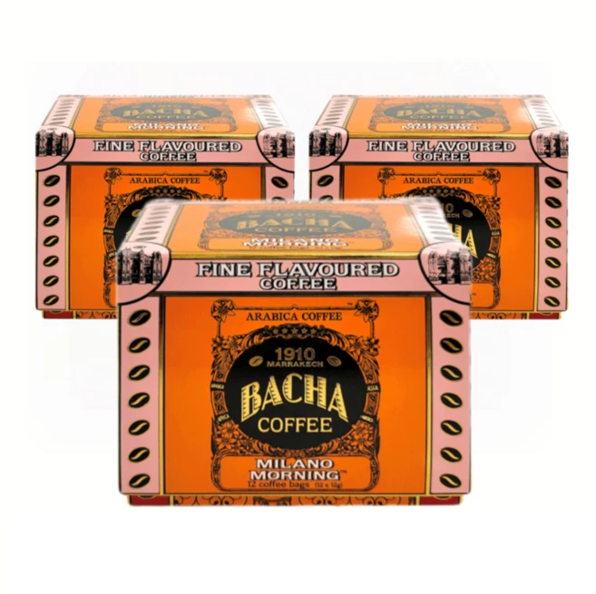 BACHA COFFEE 밀라노 모닝 커피 기프트박스, 12g, 12개입, 3개 - 쿠팡