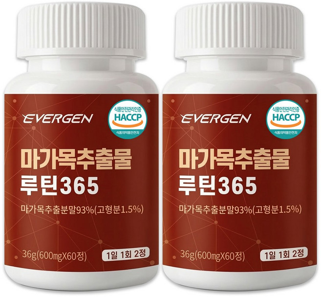 에버젠 마가목 추출물 루틴365 식약처 HACCP 인증, 2개, 60정