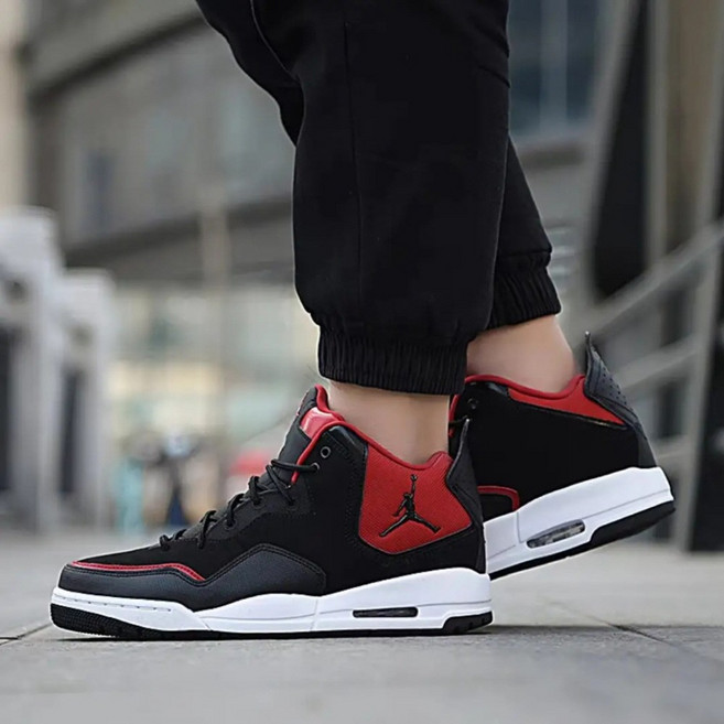 나이키 에어 조던 코트사이드 23 운동화 블랙 레드 AR1000-006