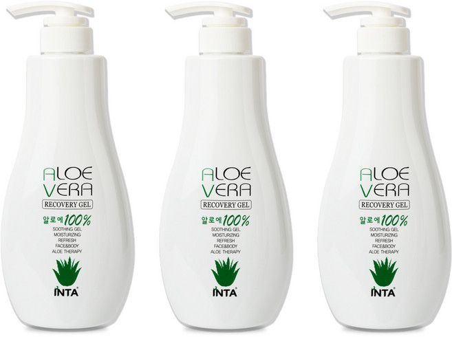 인타 100%알로에베라리커버리 겔, 500ml, 3개