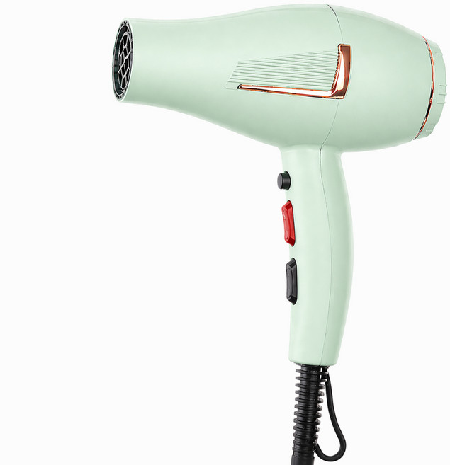 環球電壓 1600W 高風量 負離子 高速吹風機, 綠色