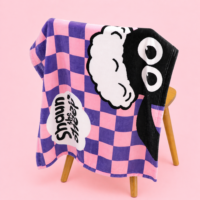 공식정품 그로밋 숀더쉽 체크 무릎 담요 2종 택1 / 학교 회사 사무실담요 학생 이불 따뜻한 선물 생일 캐릭터담요