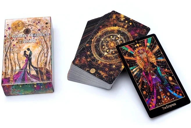 유니버셜웨이트 타로카드 동양 색채 전화 클럽 주역 신점 신년 게임 코스믹 가든 타로 덱 독특한 타로 카드, 01 160
