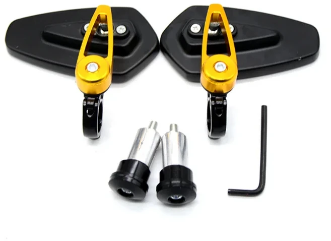 두카티 1100 S EVO SP 796 스트라다 하이퍼모타드 821 SP 939 SP용 범용 오토바이 알루미늄 미러 핸들 바 엔드 1 쌍, [03] 금