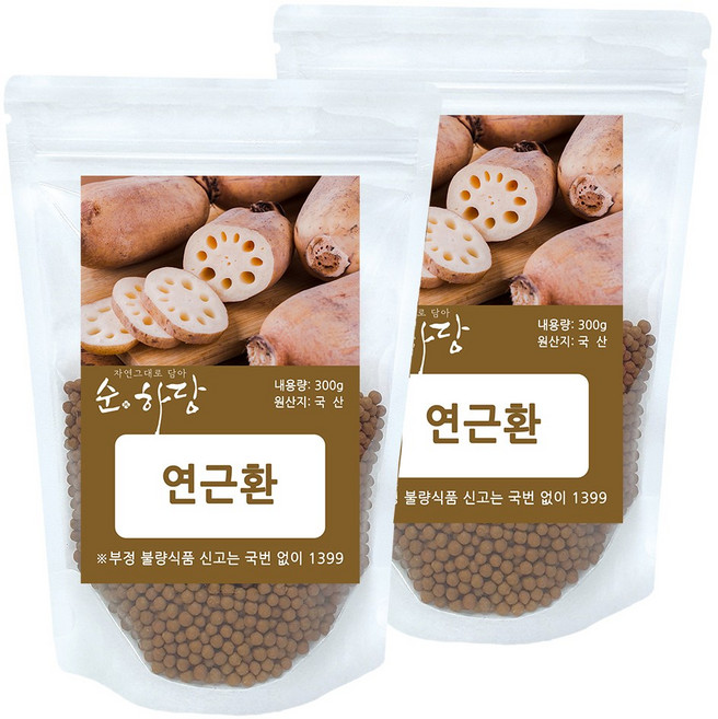 순하당 국산 연근환 (연근뿌리환), 2개, 300g