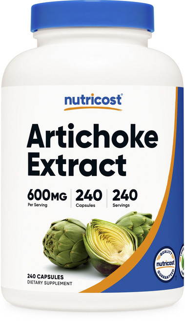 nutricost 朝鮮薊萃取膠囊 600mg, 240顆, 1罐