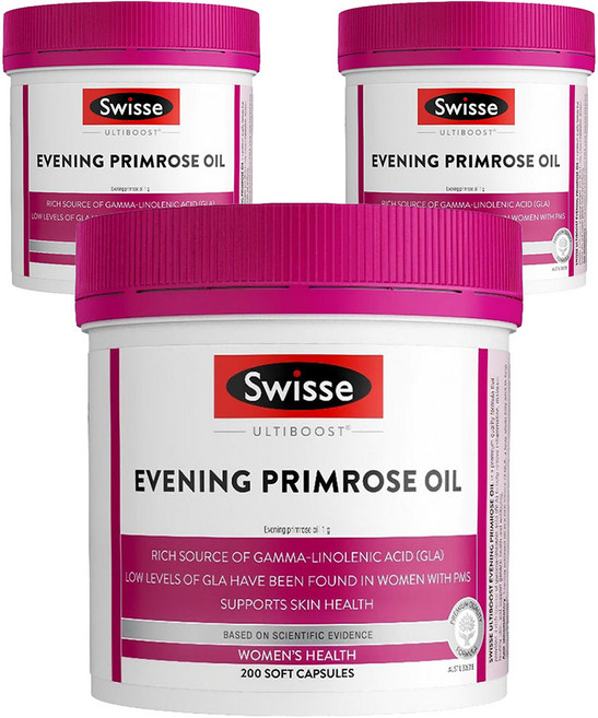 스위스 이브닝 프림로즈 오일 캡슐, 200정, 3개