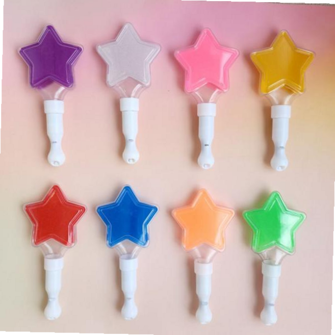 스타 아이돌 별모양 8색상 응원봉 LED, 옐로