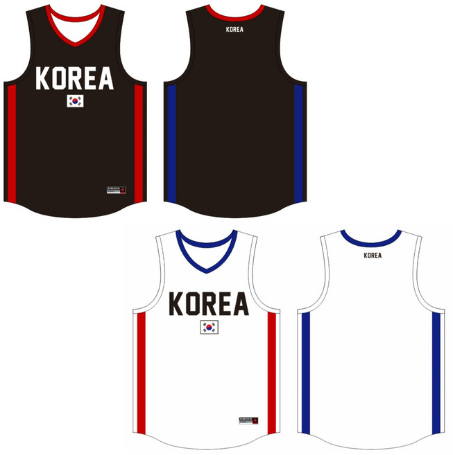 RUCKERPARK 코리아 프라임양면져지 - 경량 리버서블 농구나시 국대 농구유니폼