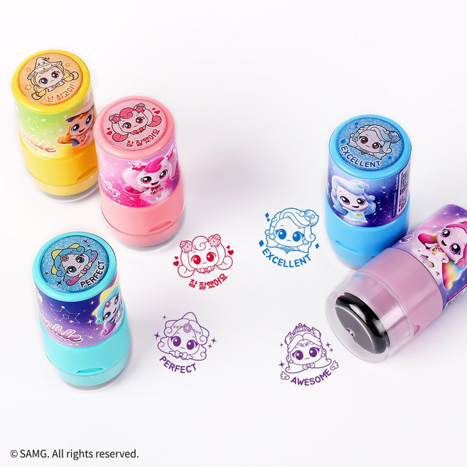 컬러룬 티니핑 칭찬 스탬프 랜덤, 2개