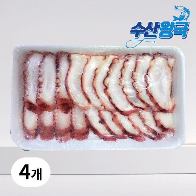 수산왕국 초문어 자숙 문어슬라이스 6G, 4개