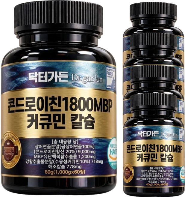 고함량 콘드로이친 1800 상어연골 식약청인증 HACCP 닥터가든, 6개, 60정