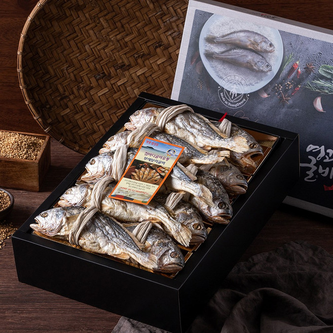국내건조 보리굴비 지함 선물세트 1호 (10미27~28cm), 1박스, (10미/27~28cm)