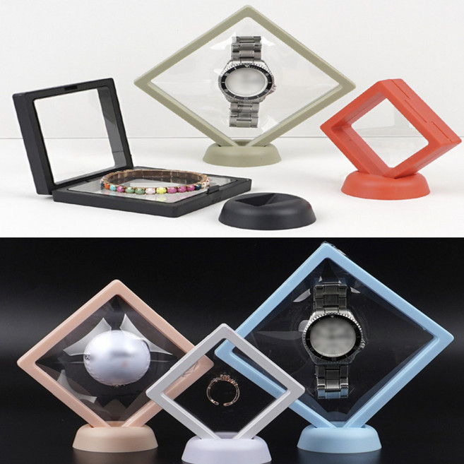 한빛몰 투명필름 악세사리 액자 케이스 기념주화보관케이스, 대 - 블랙