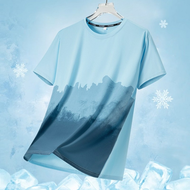 FASHIONS 冰絲涼感短袖T恤 運動排汗速乾衣 透氣彈力親膚多色款