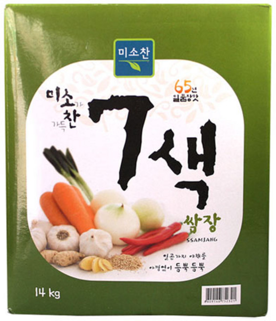 (무)미소찬지함7색쌈장 14kgX1개, 1, 14kg