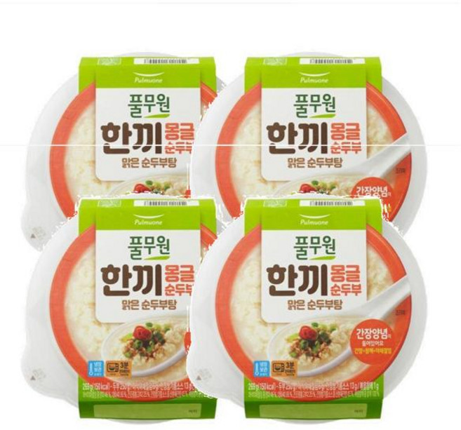 풀무원 한끼몽글순두부 맑은순두부탕, 269g, 3세트