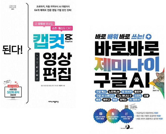 (지민이) 된다! 캡컷 영상 편집 + (공냥이) 바로바로 제미나이 X 구글 AI (전2권)