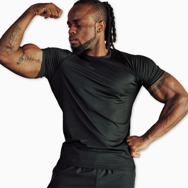 윈어블 머슬핏 헬스 반팔티 남성 피트니스 기능성 티셔츠 운동복 쫄쫄이 타이즈 상의