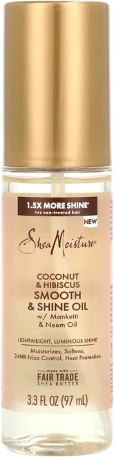 SheaMoisture 스무스 & 샤인 오일 코코넛 & 히비스커스 97ml(3.3fl oz), SheaMoisture스무스샤인오일코코넛히비스커스97m - 쿠팡