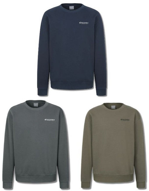 백화점정품 디스커버리 남녀공용 맨투맨 그래픽 티셔츠 빈티지 워싱 긴팔 긴소매