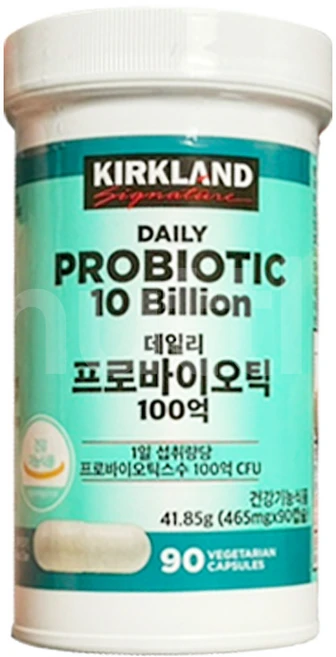 커클랜드 데일리 프로바이오틱 465mg 100억 유산 장 건강 영양제, 90정, 1박스 - 쿠팡